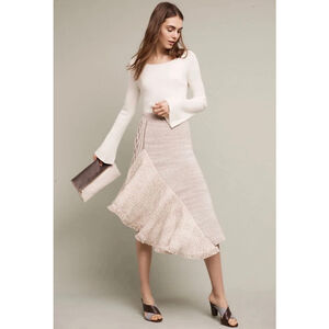 Anthropologie Sleeping On Snow Elene Asymmetrical Sweater Skirt M